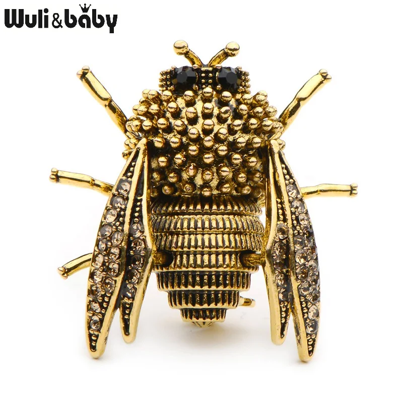 

Wuli&baby Alloy Vintage Gold And Silver Bee Brooches Women Fashion Metal Insects Wedding Party Banquet Brooch Pins