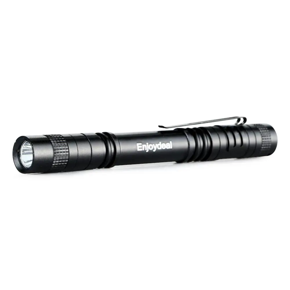 black flashlight 1 шт. XP-2 светодиодный вспышка светильник фонарь мини ручка светильник 1000 люмен клип эксклюзивная карманная вспышка лампа перезаряжаемый светильник кемпинга Рыбная ловля светодиодный налобный фонарь 2 х ААА - Испускаемый цвет: black flashlight