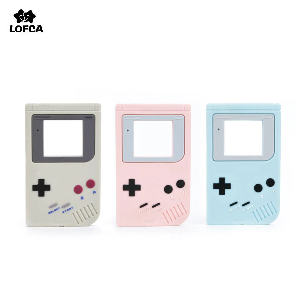 LOFCA Gameboy Прорезыватель для зубов без БФА, силиконовое ожерелье для прорезывания зубов,, игрушки для новорожденных, жевательные игрушки для зубов, смешной кулон для соски