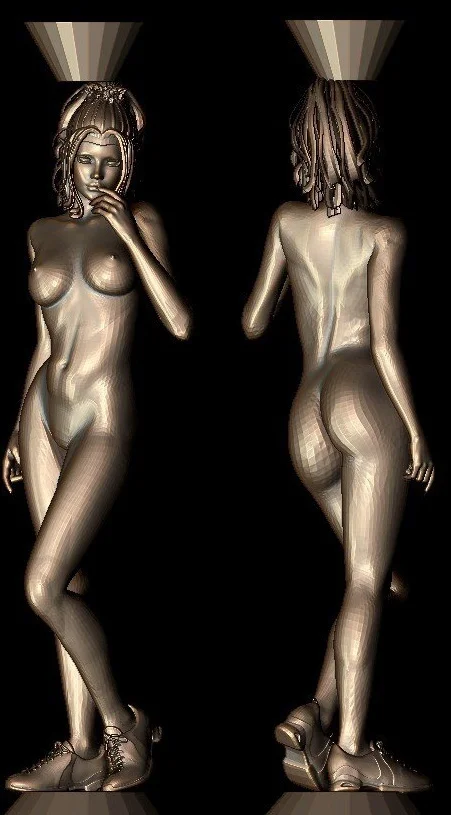 Новая 3D модель для ЧПУ 3D резная фигурная скульптура машина в формате STL файла-Обнаженная женщина-5