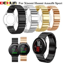Классический Нержавеющая сталь замены часы Группа ремешок для Xiaomi Huami Amazfit Спорт Смарт часы браслет с регулировкой инструмент