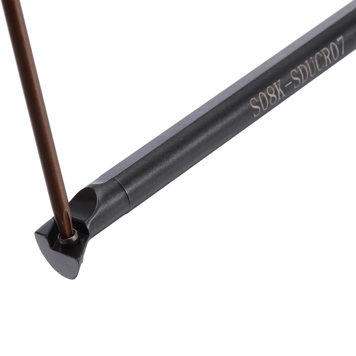125mm Right Hand S08K-SDUCR07 Boring Bar + DCMT0702 Lathe Tuening Tool Carbide Insert + Wrench