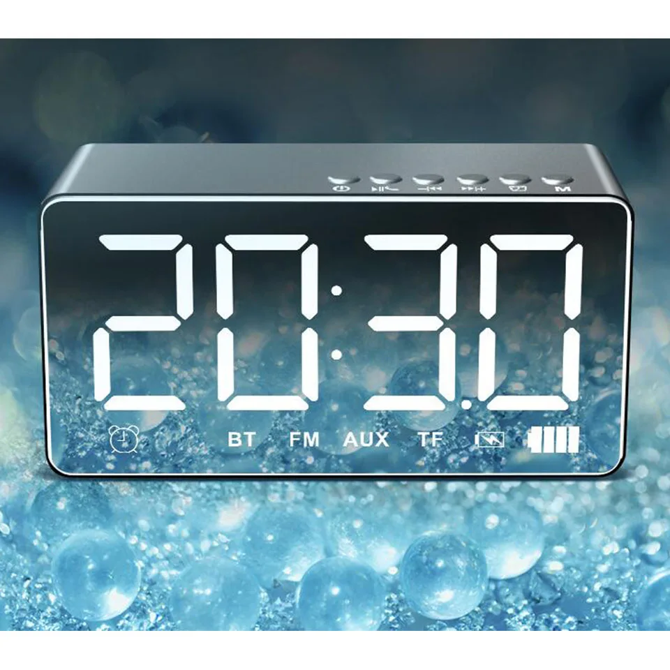 

Portable Wireless Bluetooth Speaker Alarm Clock Subwoofer Bluetooth Column Hifi Surround Sound Soundbar TV Full Range Speaker