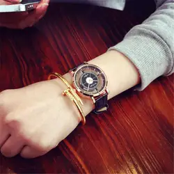 2018 часы нейтральный Модные Простые модные уникальные часы Роскошные Уникальный Стильный двойной полый элегантный Повседневное наручные