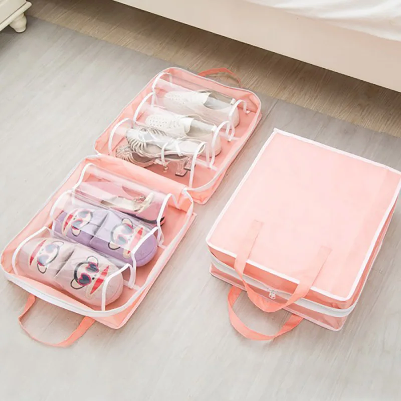 New 2017 Shoe bag 6 Pocket portable travel clear shoes organizer