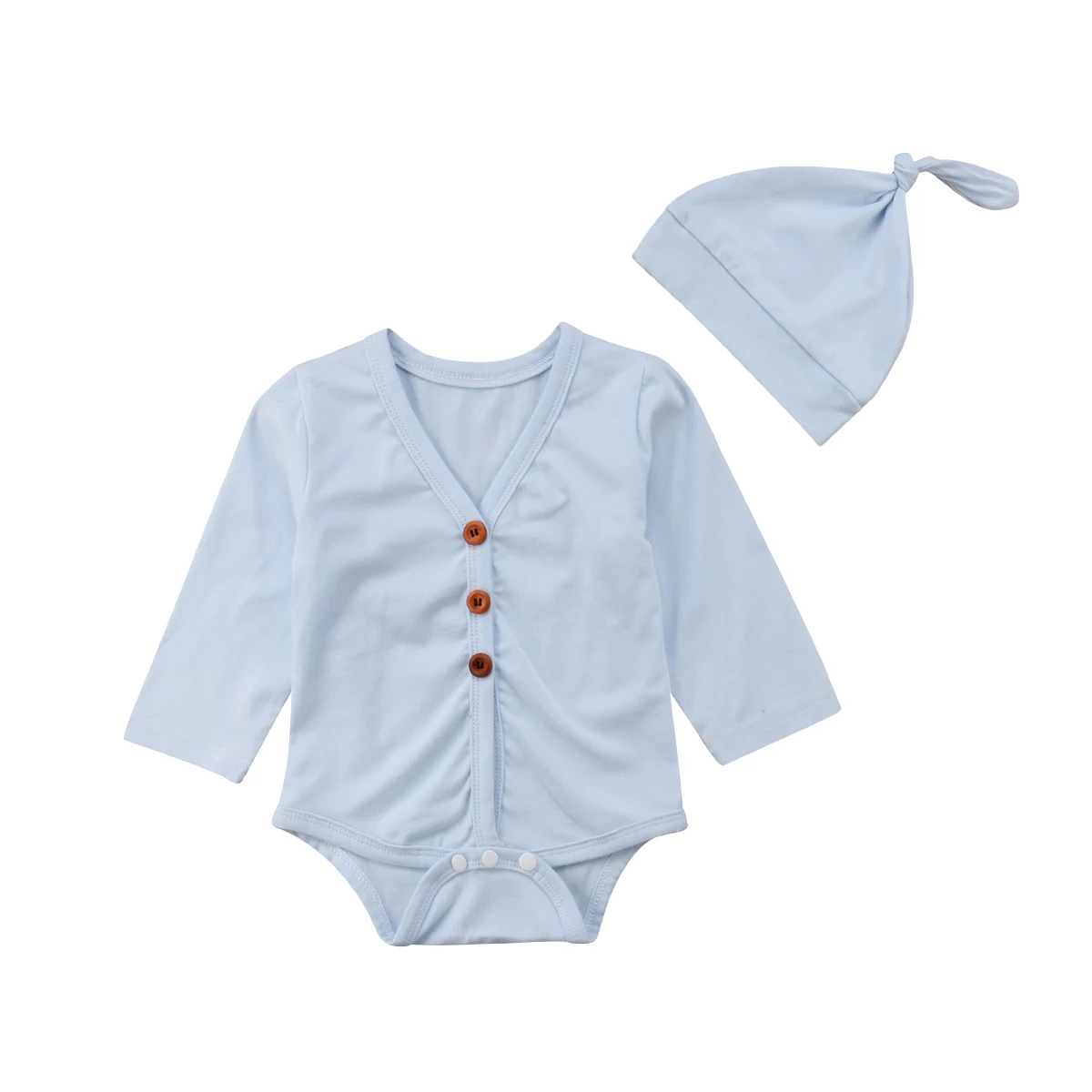 Buy Unisex Infant Newborn Baby Long Sleeve Blue