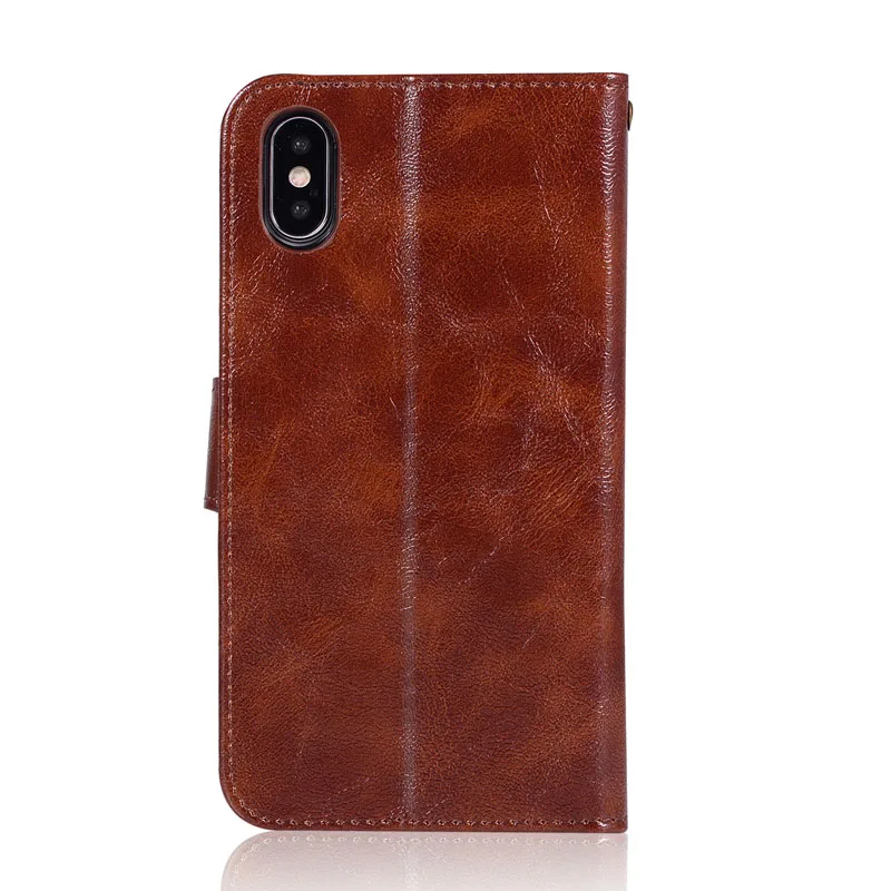 Ретро флип чехол для iPhone 12 Mini 11 Pro XS Max XR X с заклепками кошелек из искусственной