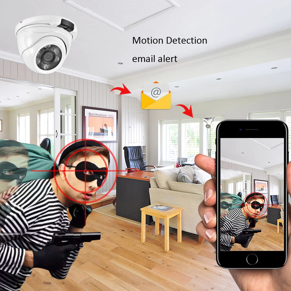  AZISHN Vandalproof Metal H.265 25FPS 2MP 1080P IP Camera Dome waterproof night vision IP66 RTSP P2P - 33021076367