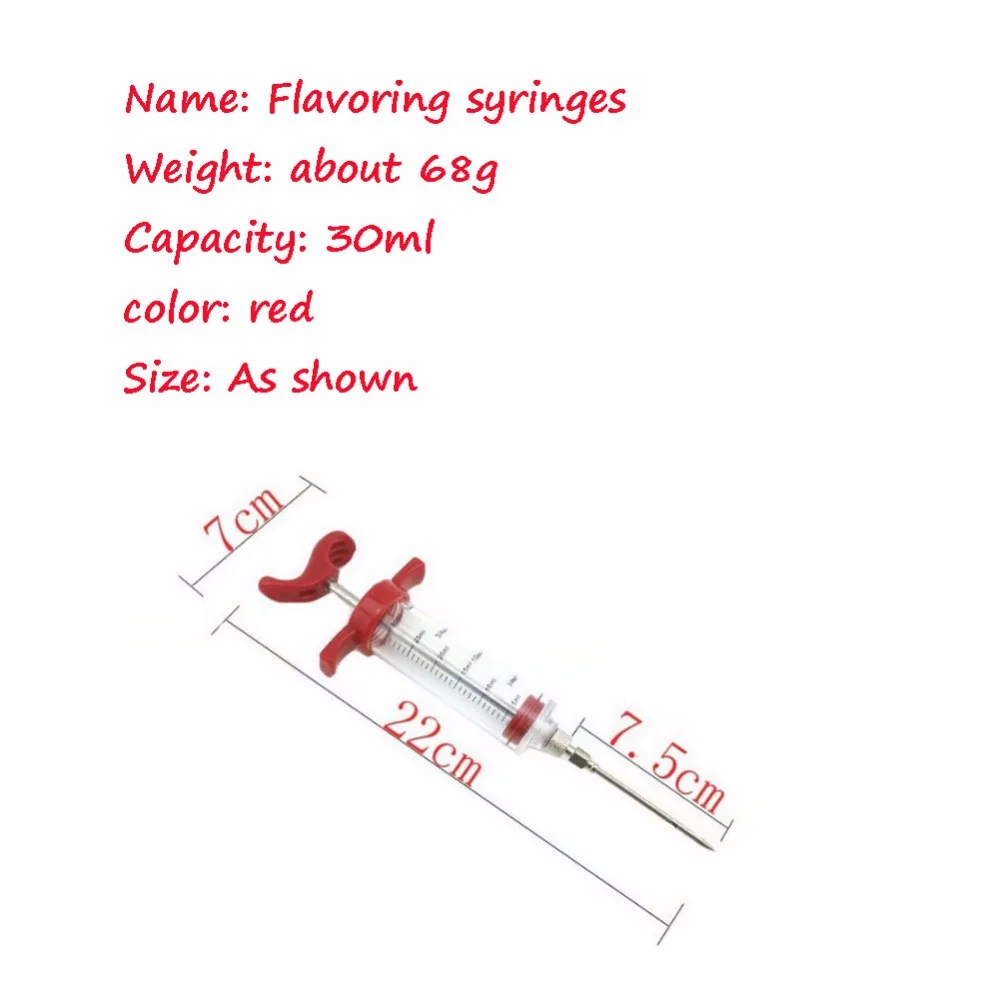 Dehomy Нержавеющая сталь иглы кулинарный шприц для специй набор для барбекю мясо вкус инжектор Кухня кулинарный соус аксессуары для маринования 1 шт
