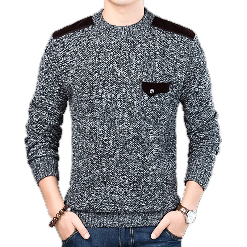 Best Price Autumn Winter Men's Sweater Mens Turtleneck splice Casual Men's Sweaters Slim Fit Brand Knitted Pullovers blusa de frio masculin