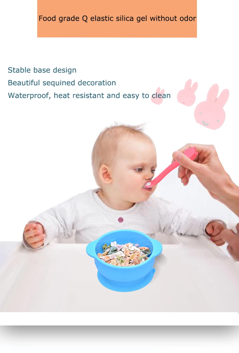 Детская силиконовая чаша, тарелка для детского питания, набор детской посуды, чашка для кормления, посуда, Детские тарелки для детей, Bpa