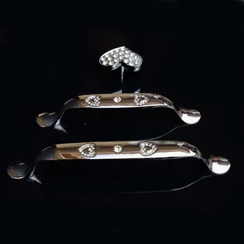 

fashion creative rhinestone dresser wine cabinet door handles silver k9 crystal drawer cabinet cupboard knobs pulls 128mm 96mm