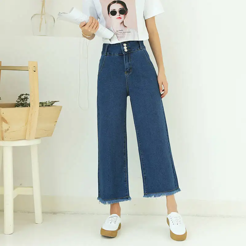 2019 New Spring Women Blue Jeans For Women High Waisted Denim Boyfriend Flare Jeans Womens Female Wide Leg Pants Plus Size 2019 New Spring Women Blue Jeans For Women High Waisted Denim Boyfriend Flare Jeans Womens Female Wide Leg Pants Plus Size