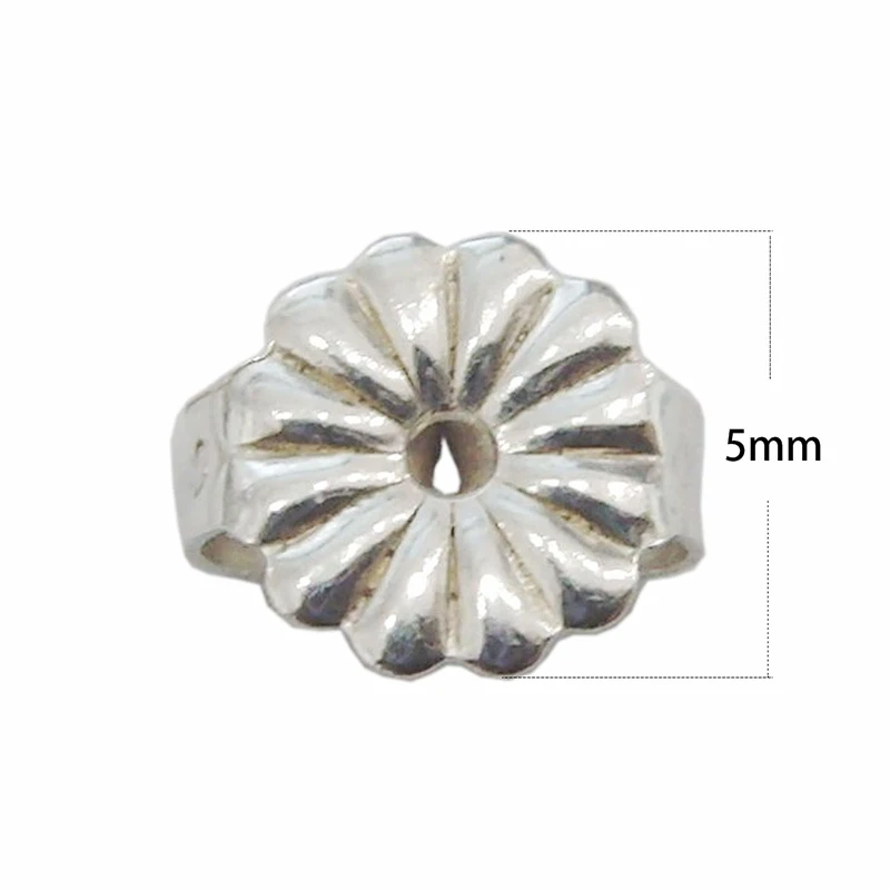 Beadsnice ID37587 ювелирные изделия из стерлингового серебра,, Jumbo ухо гайка, серьги на заднюю часть, Премиум Swirl - Цвет: silver