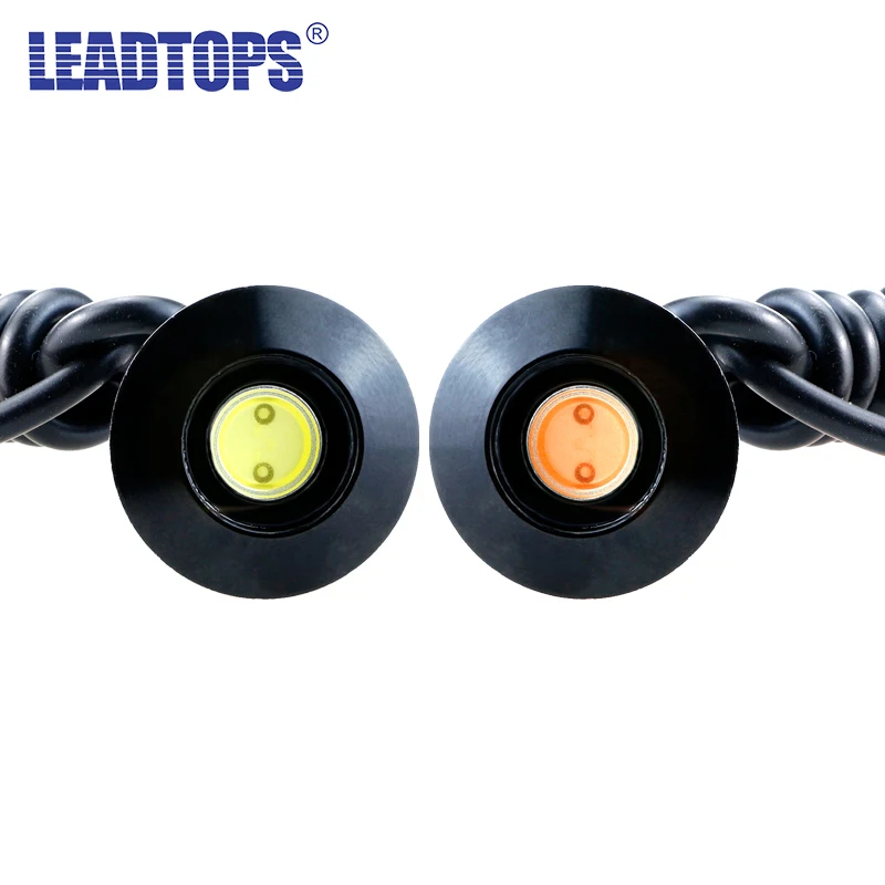 

LEADTOPS 2pcs Ultra-thin Eagle Eye DRL LED Daytime Running Lights Car Lamps Car Decoration Lamps For All Car BE