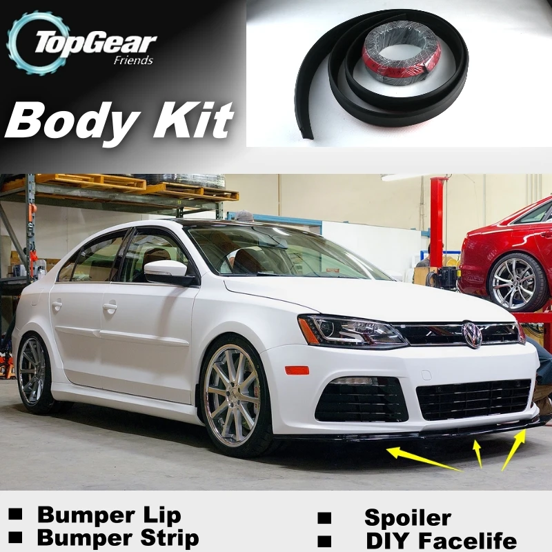 

Bumper Lip Deflector Lips For Volkswagen VW Jetta Bora Clasico GLi Sagitar Vento New Compact Spoiler Skirt / Body Kit / Strip