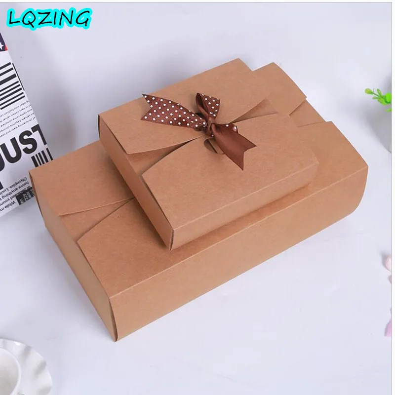 Large Gift Packaging Box For Clothes Cosmetics Craft Kraft Paper