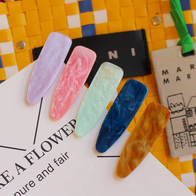 

2019 Korean Fashion Smart Style Hairpin Sour Vinegar Material Geometric Hairpin Ladies Simple Cute Hairpin Hair Accessories