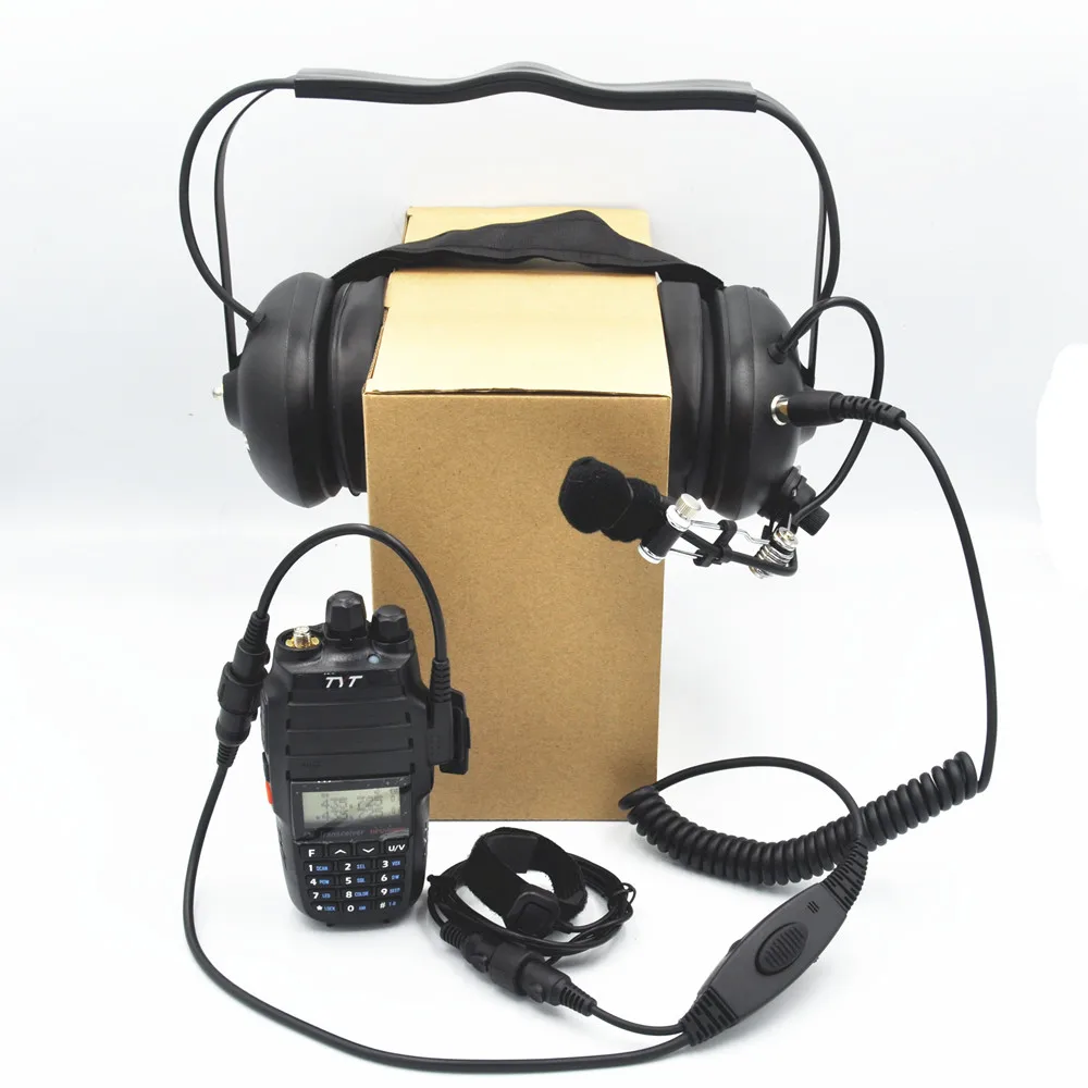 

2PCS Noise Cancelling Aviation Headset/Helmet/Earphone Compatible with K1 Plug Two Way Radio/Walkie Talkie for Racing