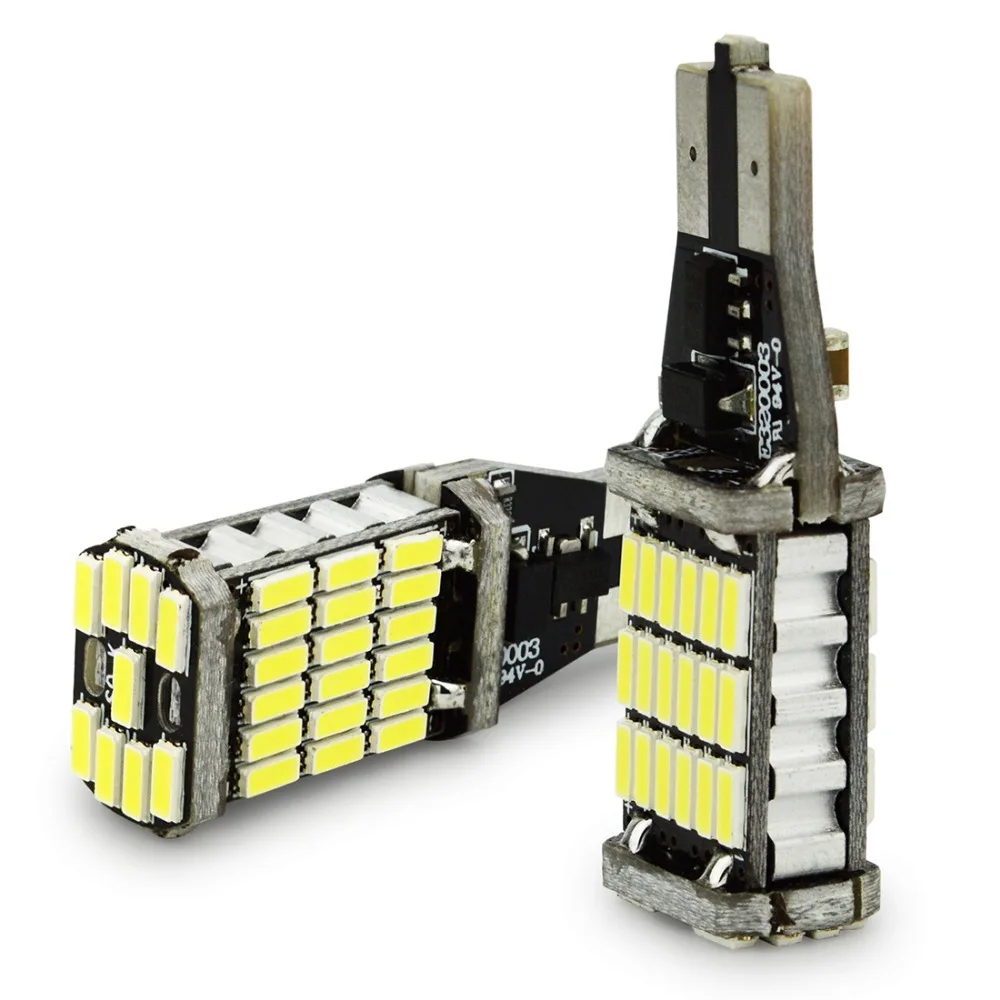 

Safego 2X T15 45 SMD Canbus Error Free 921 912 T10 4014 LED Bulbs For Car Backup Reverse Lights 1000 Lumens 6500k White