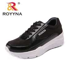 ROYYNA/Новое поступление; модные стильные женские кроссовки на плоской подошве из синтетического материала; женская повседневная обувь на шнуровке; Удобная
