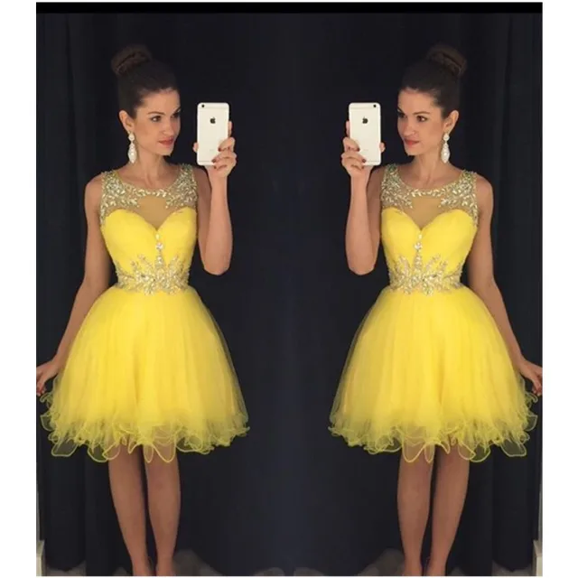 vestido amarelo curto para casamento