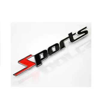 

Sport Version Of The Metal Car Labeling Sports Word letter 3D Chrome metal Car Sticker Emblem Badge Decal Auto