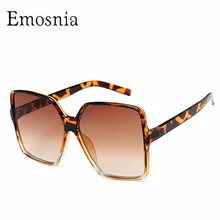 Сексуальные леопардовые негабаритные Квадратные Солнцезащитные очки мужские новые линзы большая оправа солнцезащитные очки для женщин UV400 серебряный градиент