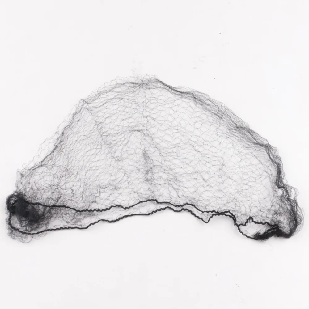 High Quality 20pcs/lot Black or White Hair Nets Invisible Soft Elastic Big Net Hairnet for packing wigs