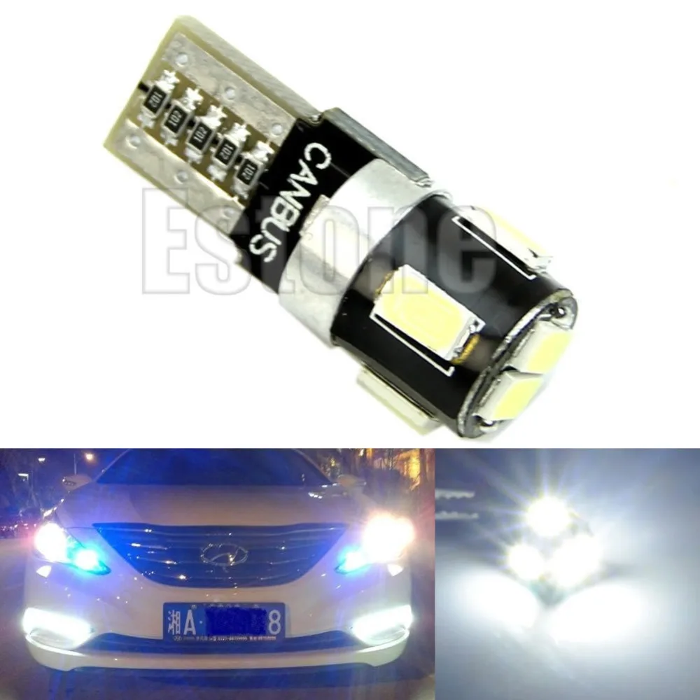 

2 x T10 194 168 6-LED 5630 SMD FPC CANBUS Error Free Car Auto Light Lamp Bulb White