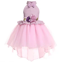 Платье для девочек элегантные летние Детские платья для девочек, одежда Модное детское платье для дня рождения 3 4 5 6 7 8 От 9 до 10 лет