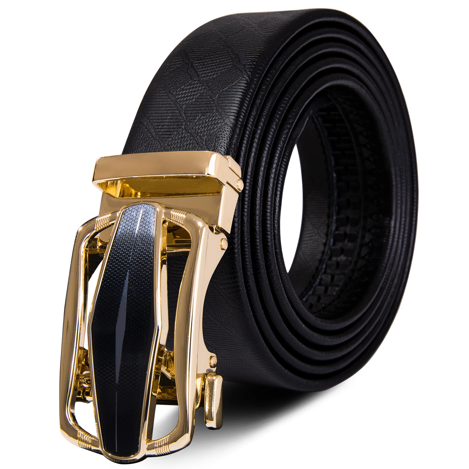 BK 2062 Barry.Wang Gold Automatic Buckle Cowhide Genuine Leather Belts ...