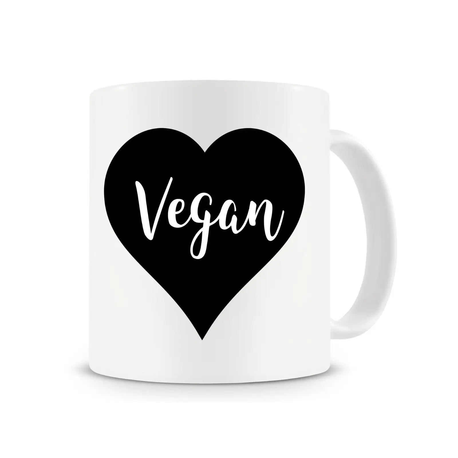 

Vegetarian Vegan Funny Coffee Mug Cup with Stirring Spoon
