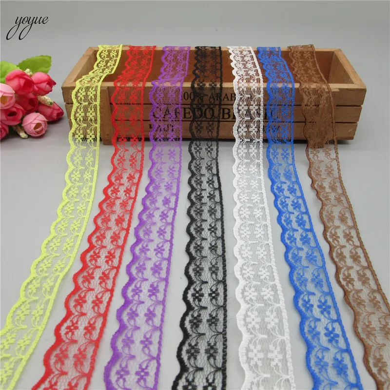 

10 Yards 2019 high quality lace Beautiful Lace Ribbon Width 22MM Trim Fabric Embroidered Sewing Decoration african lace fabric