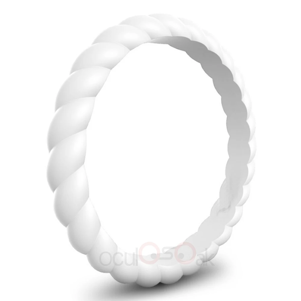 Модное 3 мм тонкое плетеное силиконовое кольцо для женщин обручальные кольца спортивные гипоаллергенные Кроссфит гибкое Тканое резиновое кольцо на палец