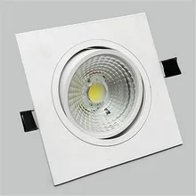AC85-265v квадратный 10 Вт/15 Вт затемняемый cob светодиодный потолочный светильник Встраиваемый светильник светодиодный светильник s 20 шт./лот