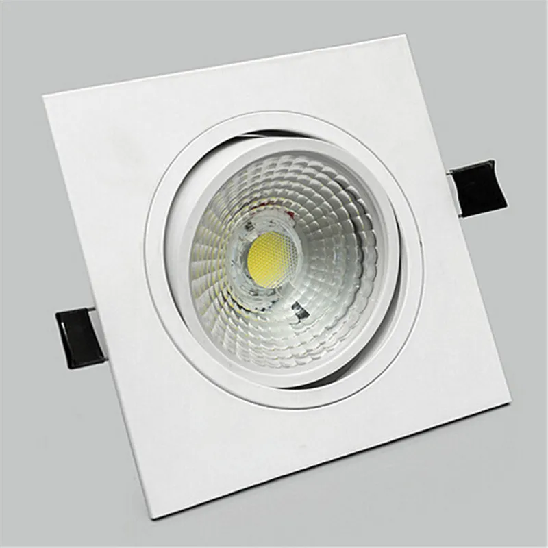 

AC85-265v Square 10w/15w dimmable cob led ceiling lamp recessed down light lamp led downlights 20pcs/lot Free shipping
