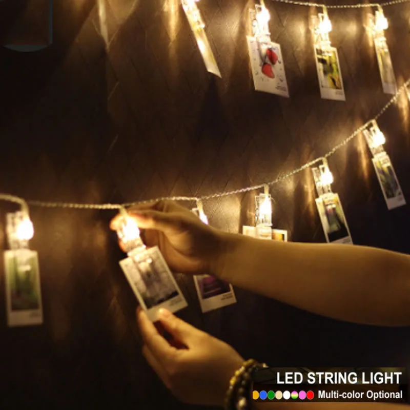 1.5M 3M 6M Photo Clip Holder LED String Fairy Lights Christmas Lights For New Year Party Wedding Home Indoor Decoration 1.5M 3M 6M Photo Clip Holder LED String Fairy Lights Christmas Lights For New Year Party Wedding Home Indoor Decoration