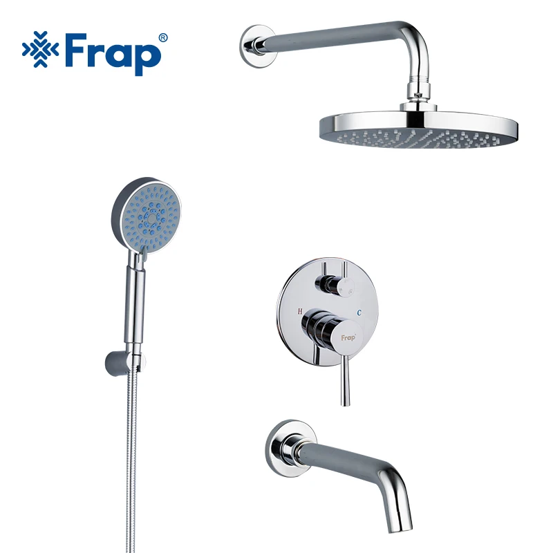 Круглая Лейка для душа Frap из АБС пластика смесители ванны и кран с ручным душем настенное крепление Душевая