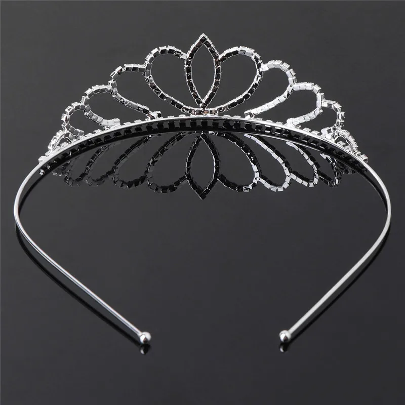 

Wedding Party Princess Crown Rhinestone Hair Accessories For Girls Children Tiara Crown Silver Color Hair Jewelry