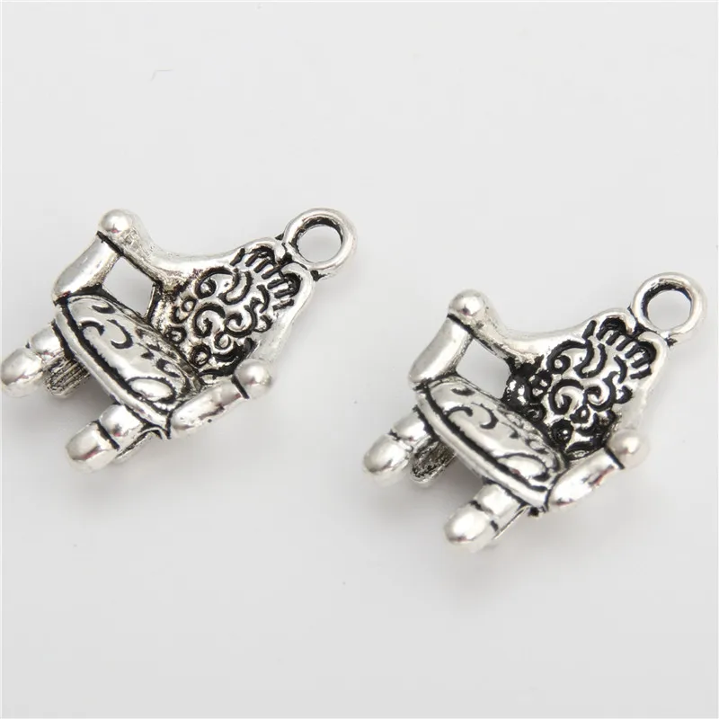30pcs Antique Silver 3d Chair Sofa Charms Pendant Diy Bracelet Necklace A2866 30pcs Antique Silver 3d Chair Sofa Charms Pendant Diy Bracelet Necklace A2866