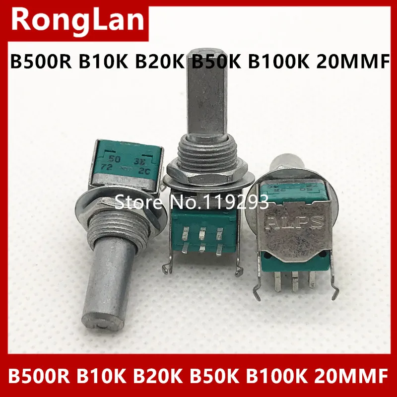 

[BELLA]Japan ALPS 9011 double potentiometer B50K B20K B10k 20MMF--10pcs/lot