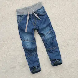 Демисезонный Детская одежда джинсы для маленьких мальчиков джинсовые штаны детские хлопковые синие брюки Повседневное 2 т 3 т От 4 до 10 лет
