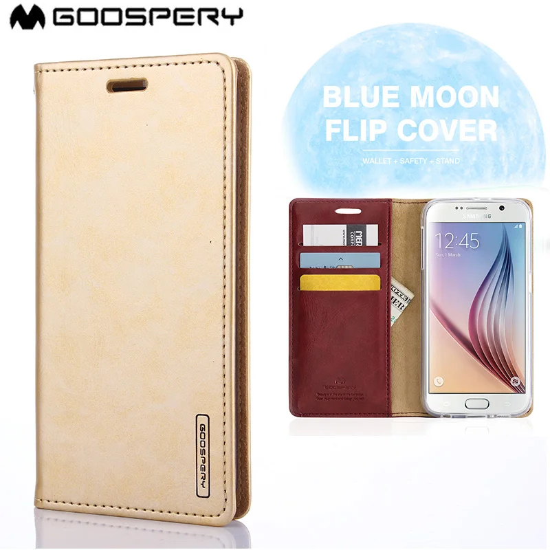 

Mercury Goospery Blue Moon Flip Wallet Gel Cover Case For Samsung Galaxy S5 S6 S7 Edge S8 PLUS NOTE 4 5