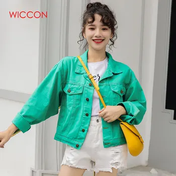 

Candy Color Denim Jacket Female Spring And Autumn New Korean Version Loose Thin Short Paragraph Casual Long-sleeved Jacket Tide