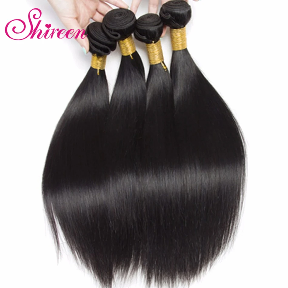 Shireen Малайзии прямые волосы Weave 3 Связки пучки волос пряди человеческих для наращивания Tissage Cheveux Humain не волосы remy