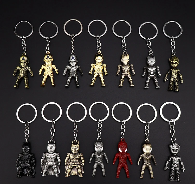 

20 Pcs/Lot Wholesale Marvel Avengers Endgame Thor Hammer Keychain Thor Weapon Keychain For Keys Men Car Women Bag Accessories