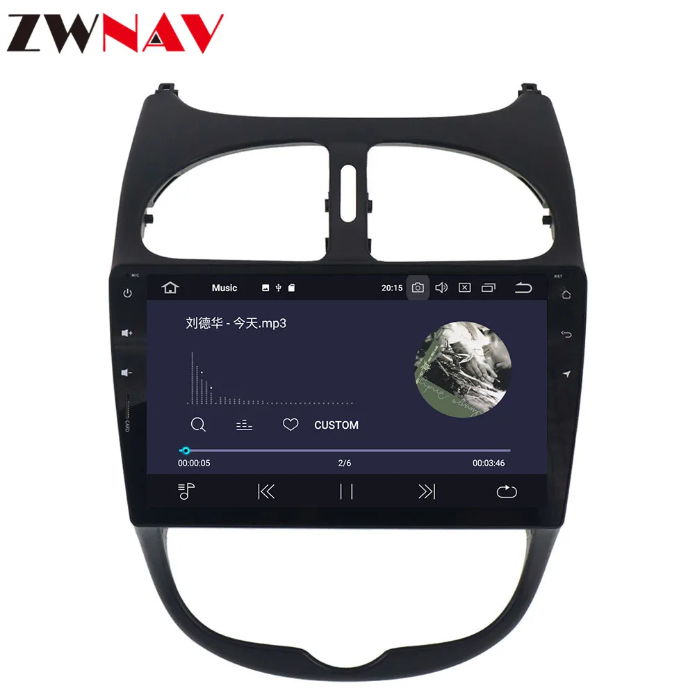 Flash Deal ZWNAV Android 9.0 4+32GB Car No DVD Player FOR Peugeot 206 2000-2016 Radio Ibiza GPS Navigation with Mirroring link PX5 3