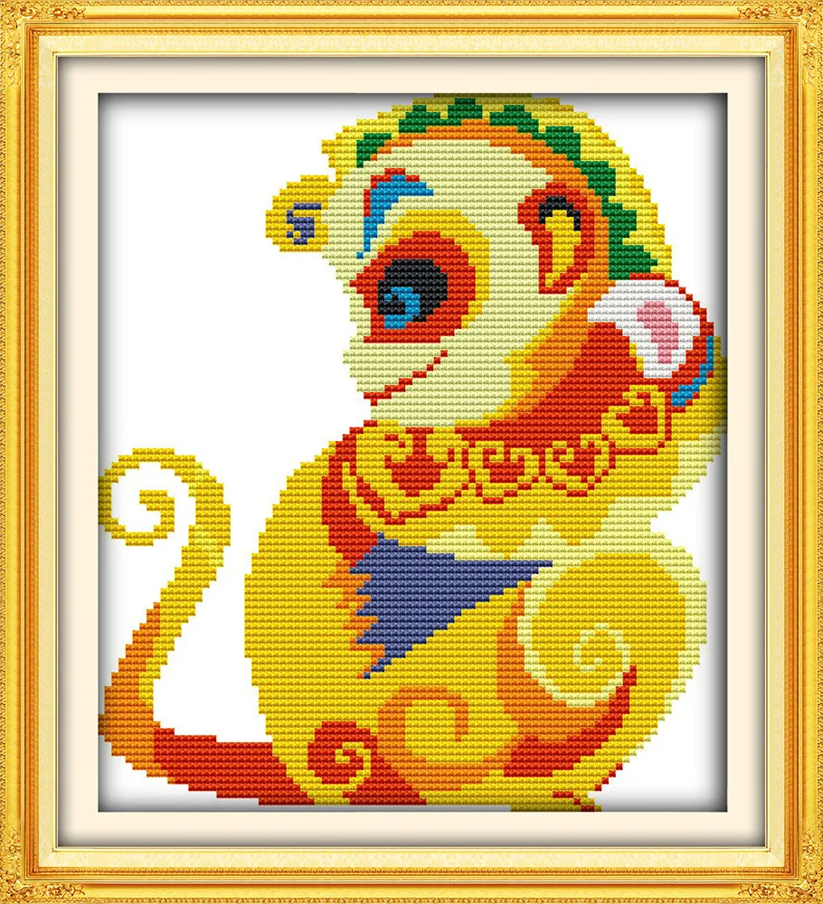 Golden monkey home decor DIY Chinese style painting counted cross-stitch 14CT 11CT DMC Cross Stitch Embroidery kit Needlework
