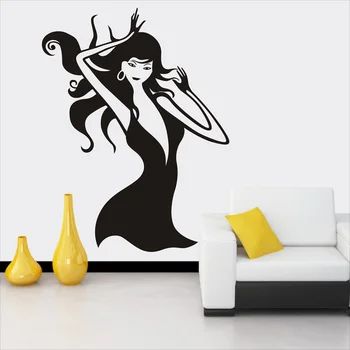 

Sexy beauty girl wall map Cafe bar KTV wall stickers creative leisure clubs clothing store barber shops